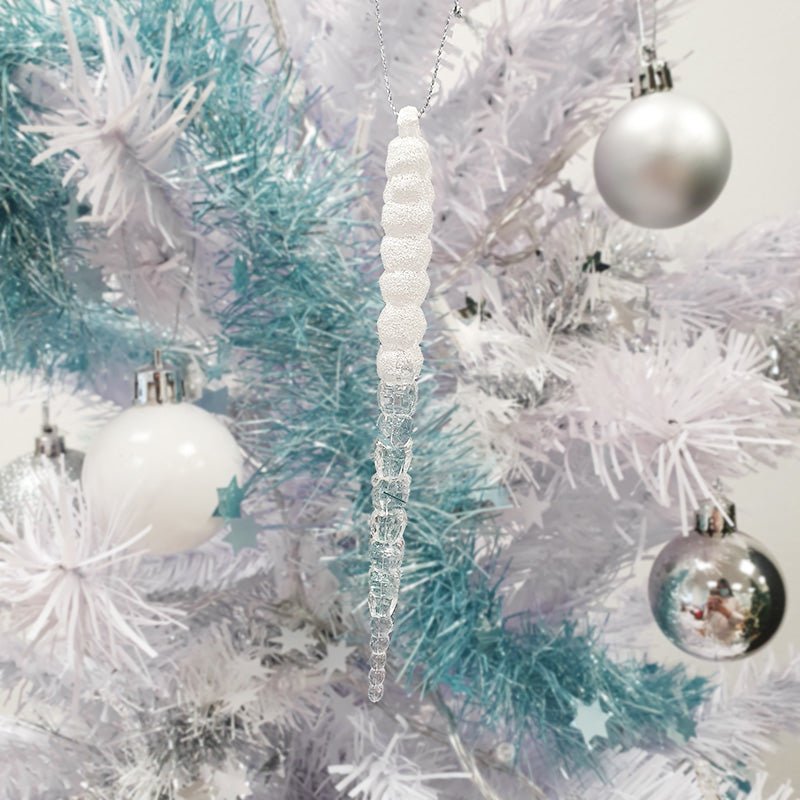 Décoration de Sapin Stalactite 10cm à suspendre - Silumen