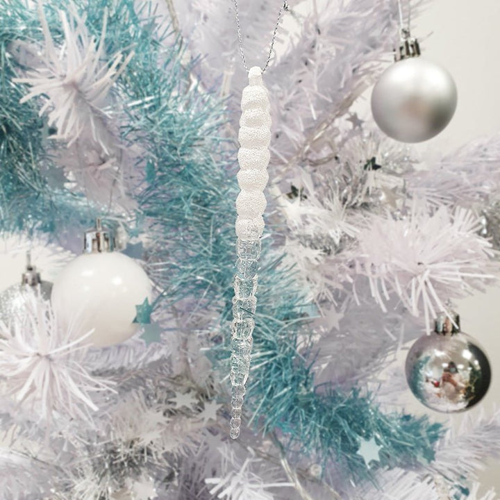 Décoration de Sapin Stalactite 10cm à suspendre - Silumen