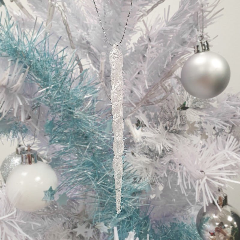 Décoration de Sapin Stalactite 10cm à suspendre - Silumen