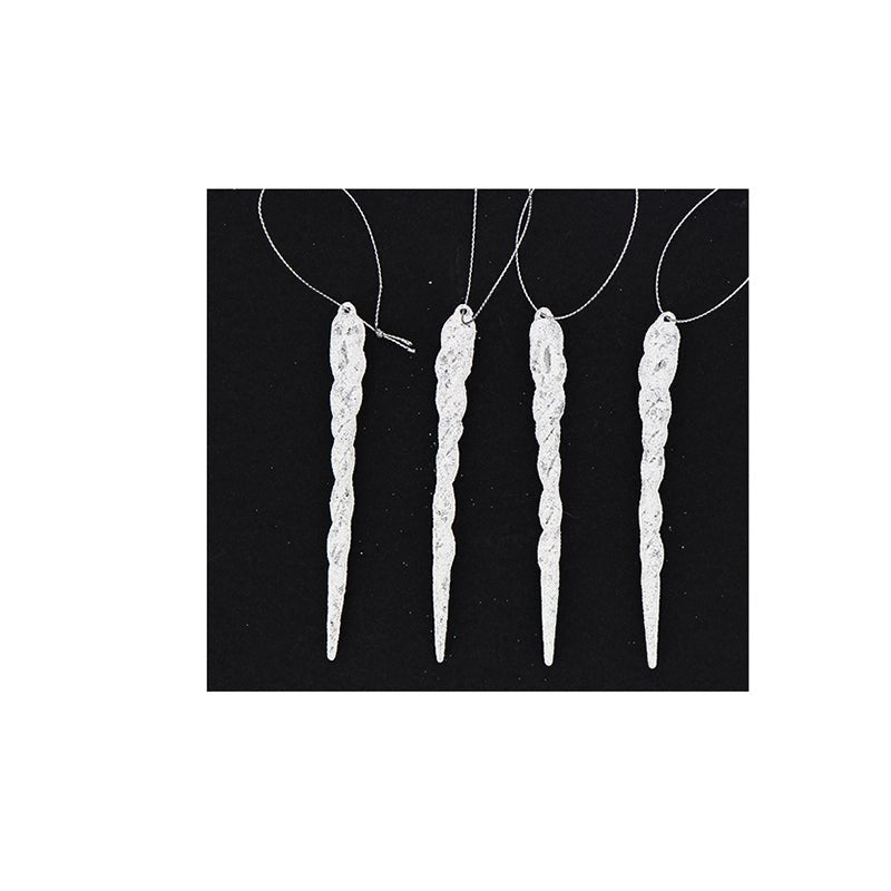 Décoration de Sapin Stalactite 10cm à suspendre - Silumen