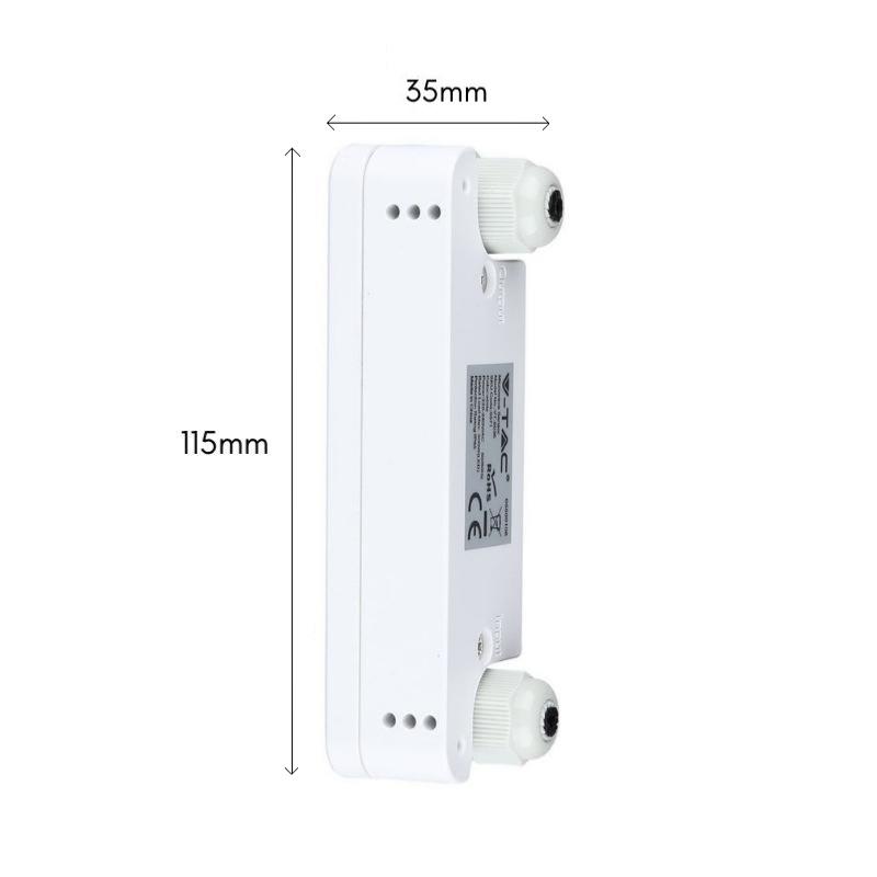 Détecteur de Mouvement Micro Ondes en Saillie IP65 Blanc - Silumen