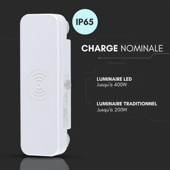 Détecteur de Mouvement Micro Ondes en Saillie IP65 Blanc - Silumen