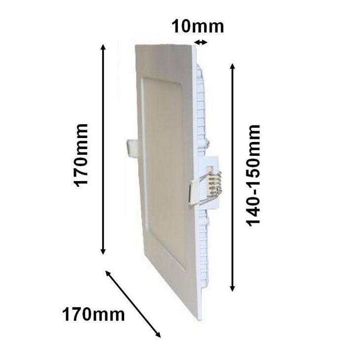 Downlight Dalle LED 12W Extra Plate Carrée BLANC - Silumen