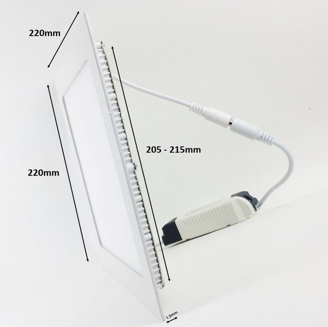 Downlight Dalle LED 18W Extra Plate Carrée BLANC - Silumen