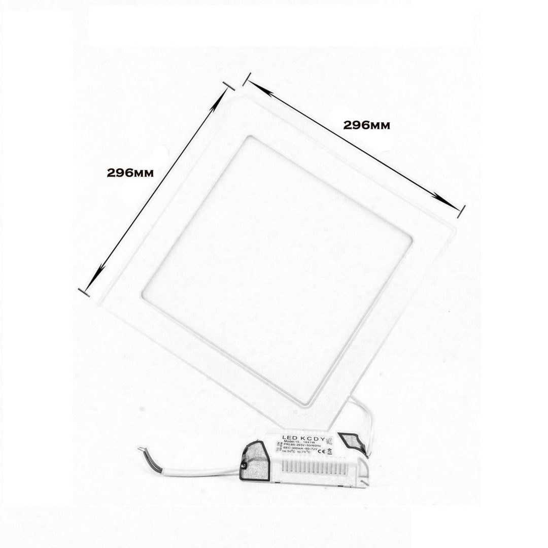 Downlight Dalle LED 24W Extra Plate Carrée BLANC - Silumen