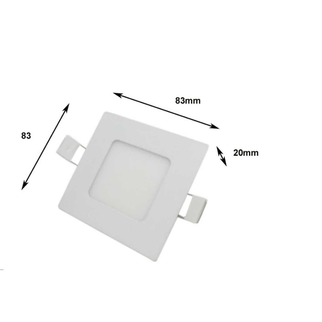 Downlight Dalle LED 3W 120° Extra Plate Carrée BLANC - Silumen