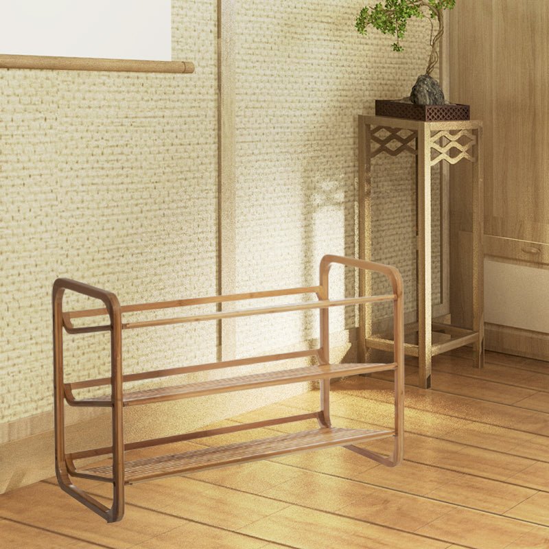 Etagère Chaussures en Bambou 3 Niveaux 74x33x50 cm - Silumen