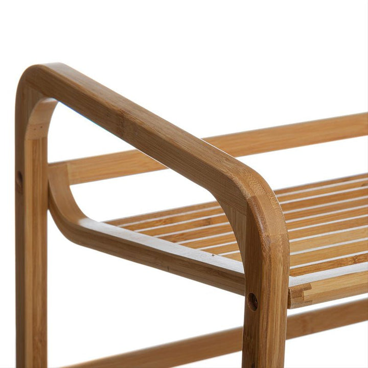 Etagère Chaussures en Bambou 3 Niveaux 74x33x50 cm - Silumen