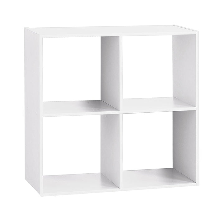 Étagère en bois 4 cases 68x32x68 cm - Blanc - Silumen