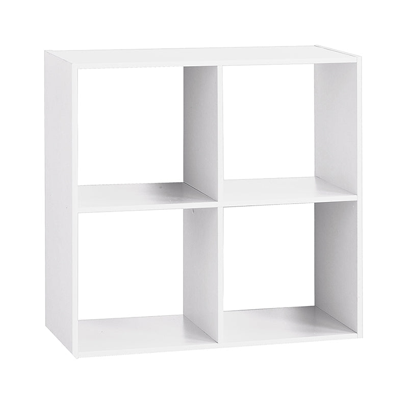 Étagère en bois 4 cases 68x32x68 cm - Blanc - Silumen