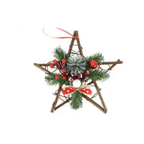 Estrela de madeira para pendurar 25cm