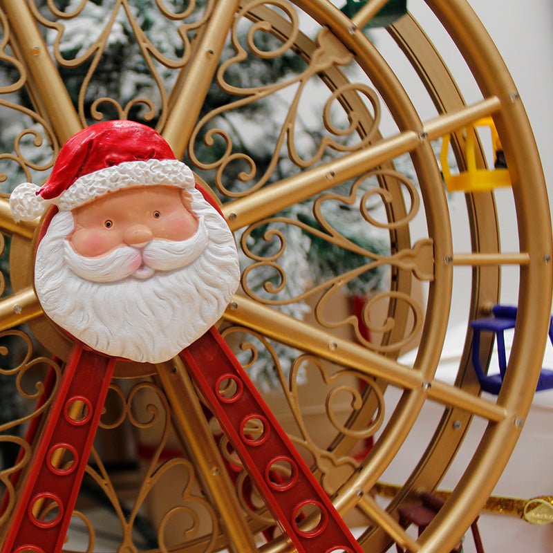 Grande Roue Village de Noël lumineux & musical H. 49cm - Silumen