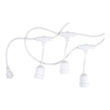 6m witte Guinguette Garland voor 10 E27 bollen (niet geleverd)