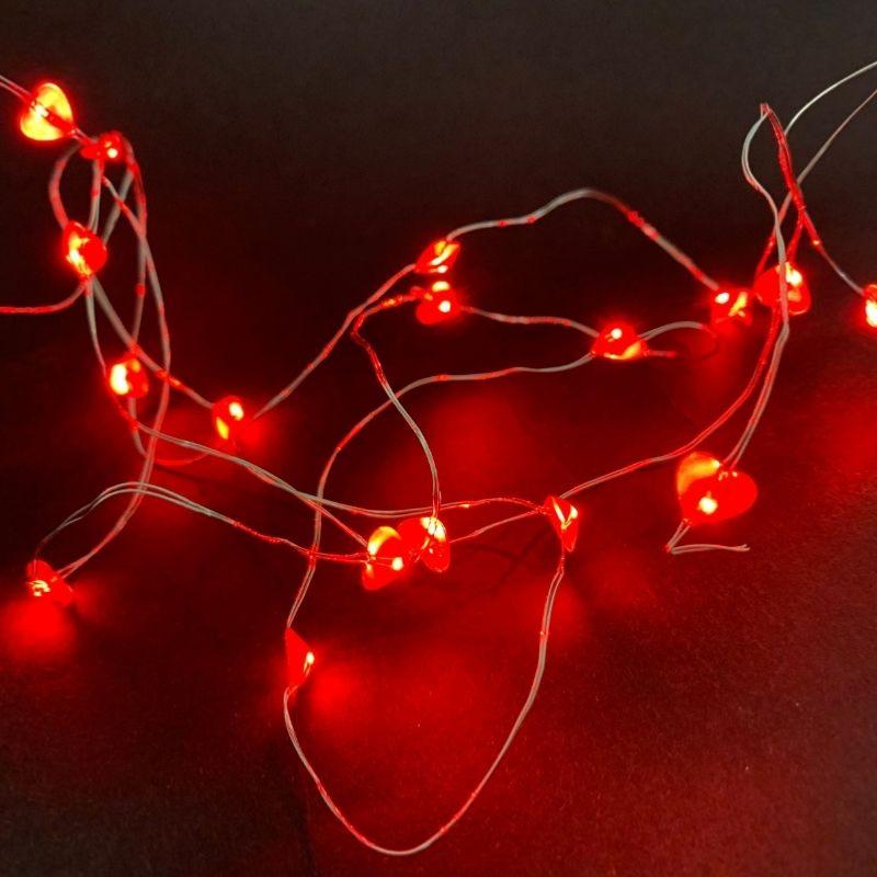Guirlande LED à pile micro 1M90 20LED IP20 - câble transparent - Silumen