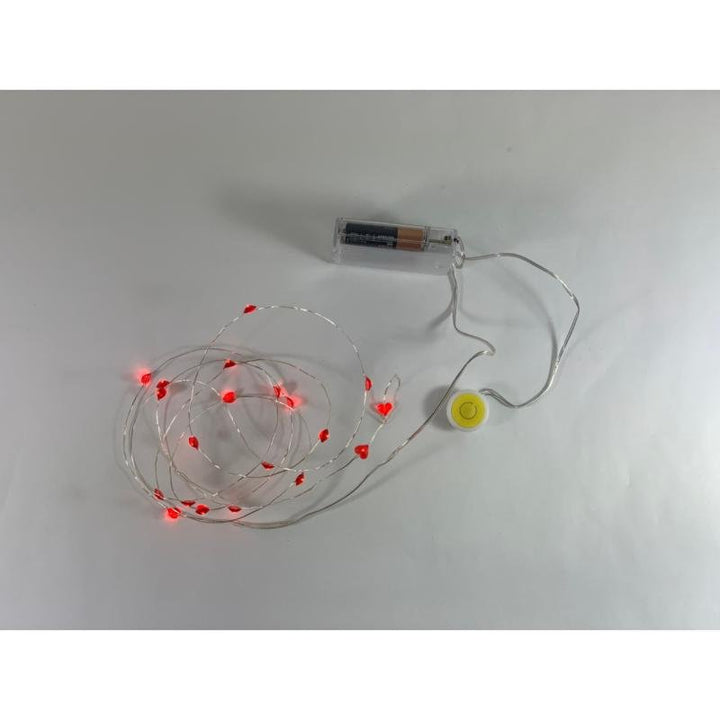 Guirlande LED à pile micro 1M90 20LED IP20 - câble transparent - Silumen