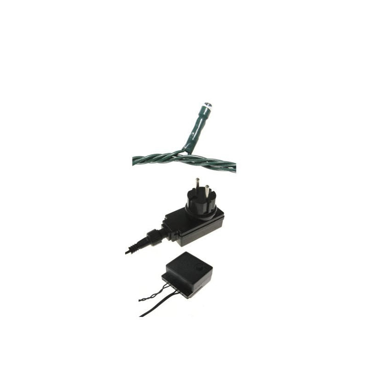 Guirlande LED BLEUE 9M 180LED IP44 - câble vert - Silumen