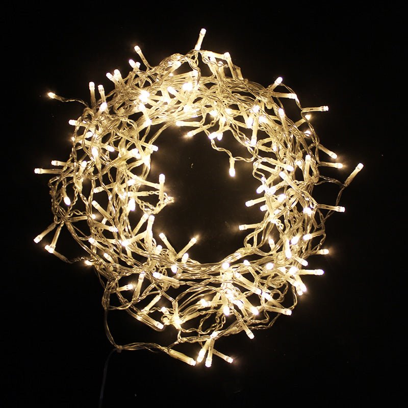Guirlande LED Rideaux 220V IP44 3M, 8 modes - câble transparent - Silumen