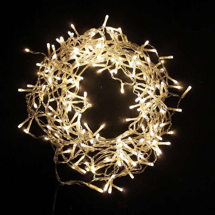 Guirlande LED Rideaux 220V IP44 3M, 8 modes - câble transparent - Silumen