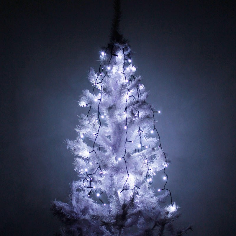 Guirlande pour sapin IP44, 8 modes - câble transparent - Silumen