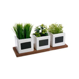 Herbes Artificielles en Pot Céramique