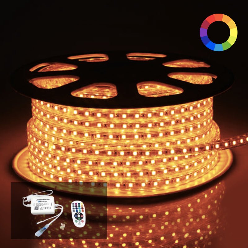 Kit Bandeau LED 220V 5050 RGB 50M (contrôleur + alimentation) - Silumen