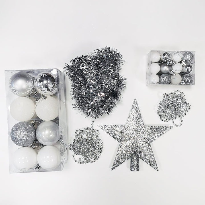 Kit Boules de Noël & Cimier - set 44 pcs - Silumen