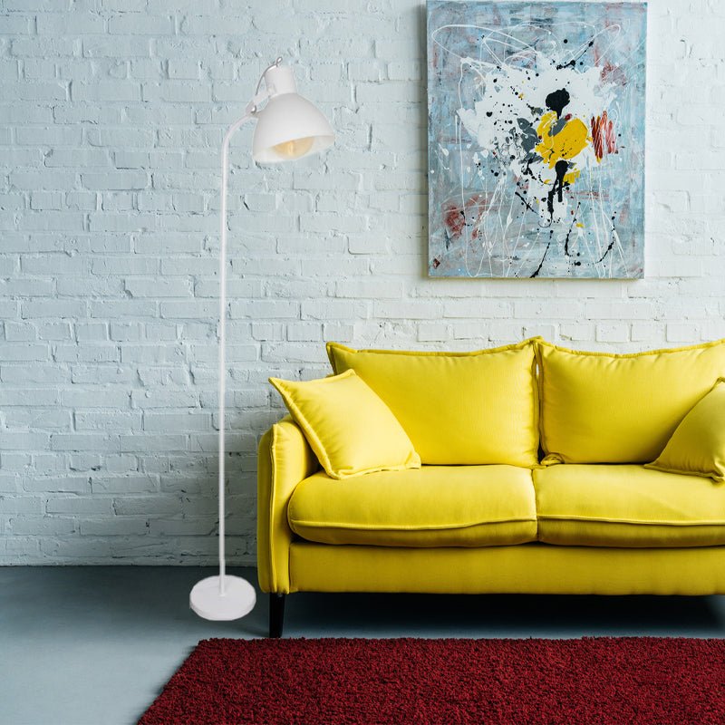 Lampadaire Salon Blanc H172cm pour Ampoule E27 - Silumen