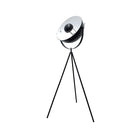 Lámpara de pie con trípode y foco de metal 145cm Negro y blanco