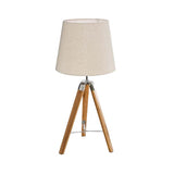 Design Nachttischlampe Bambus Stativ H58cm Elfenbein