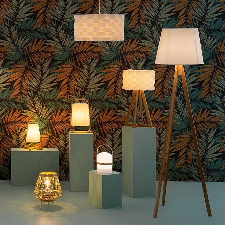 Lampe de Chevet en Bambou et en Papier 23cm - Silumen