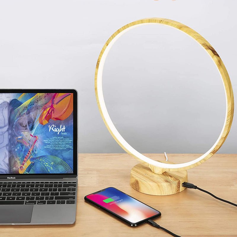 Lampe de Chevet LED Bambou Tactile 16W Dimmable - Silumen