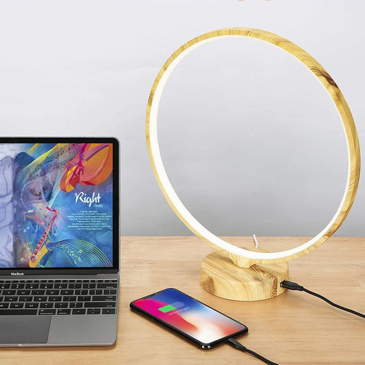 Lampe de Chevet LED Bambou Tactile 16W Dimmable - Silumen
