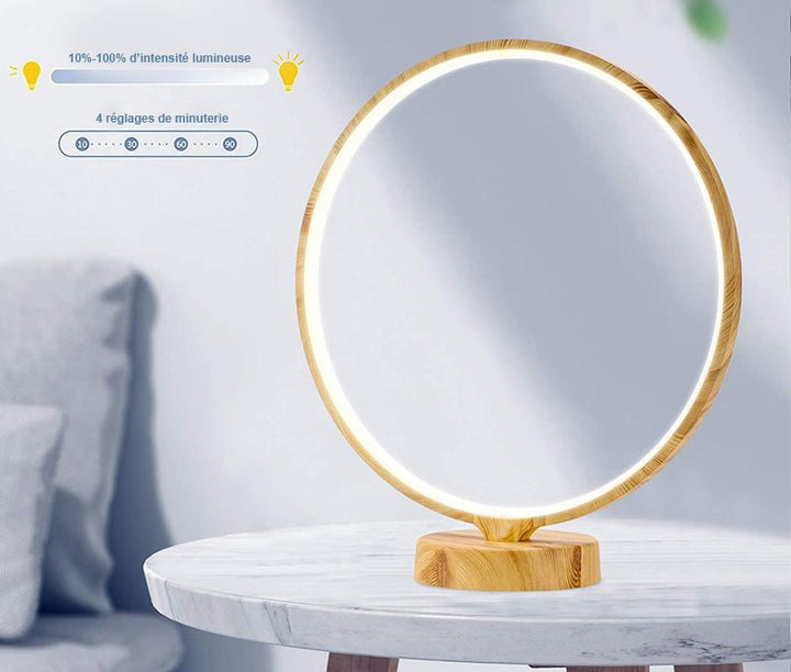 Lampe de Chevet LED Bambou Tactile 16W Dimmable - Silumen