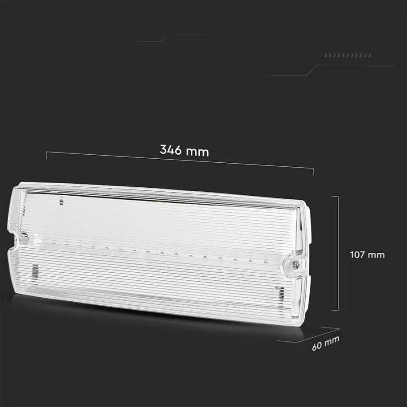 Lampe de Sortie de Secours LED Batterie 3W IP65 - Silumen