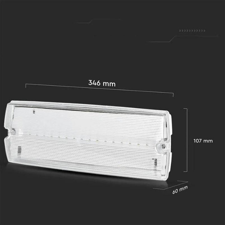 Lampe de Sortie de Secours LED Batterie 3W IP65 - Silumen