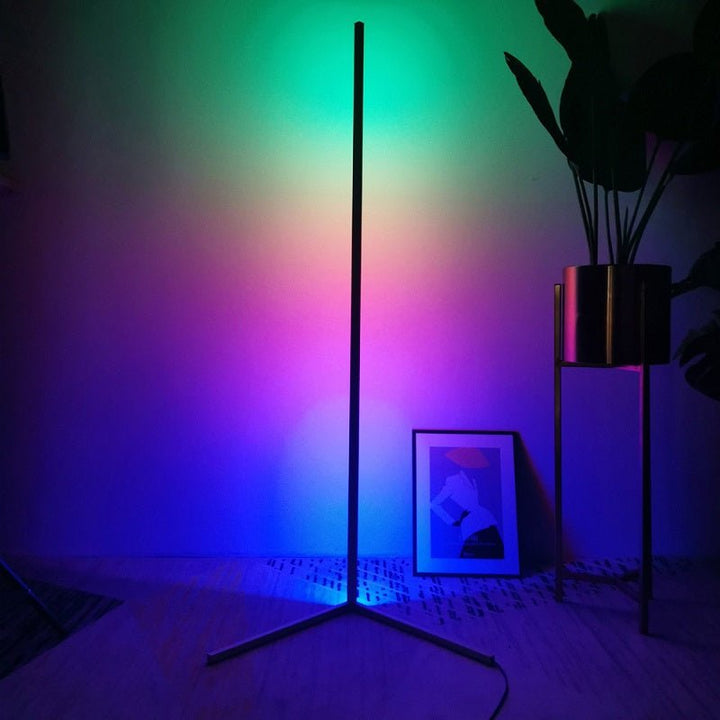 Lampe Néon sur Pied Design Connectée WIFI RGB 140cm avec Télécommande - Silumen