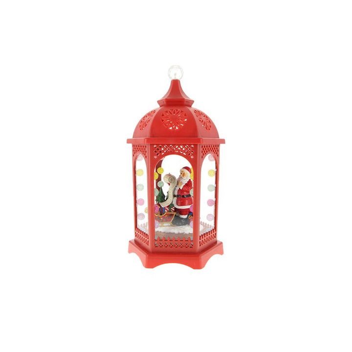 Lanterne de Noël lumineuse et musicale 40cm - Silumen