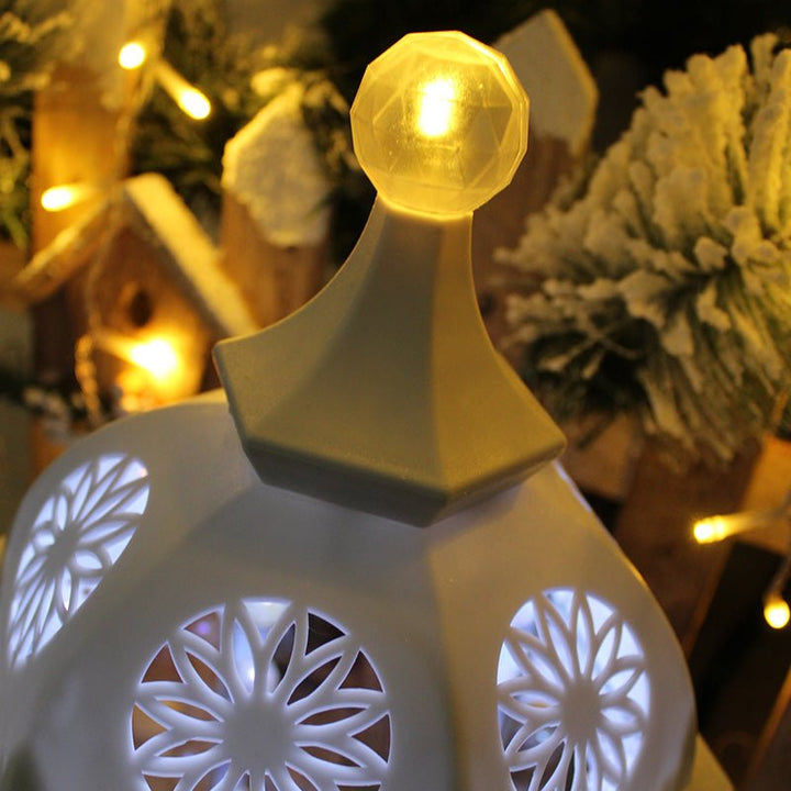 Lanterne de Noël lumineuse et musicale 40cm - Silumen
