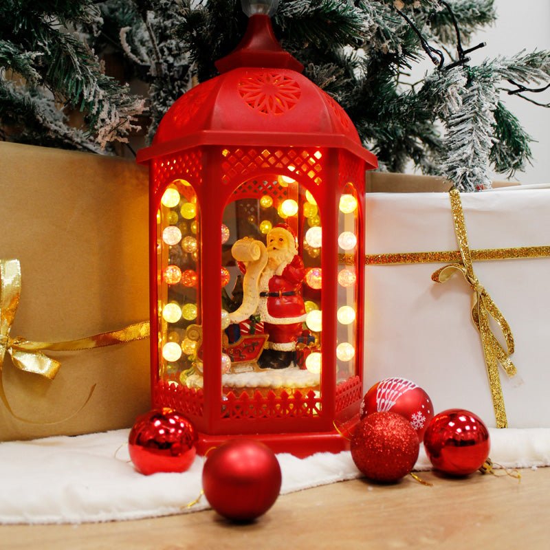 Lanterne de Noël lumineuse et musicale 40cm - Silumen