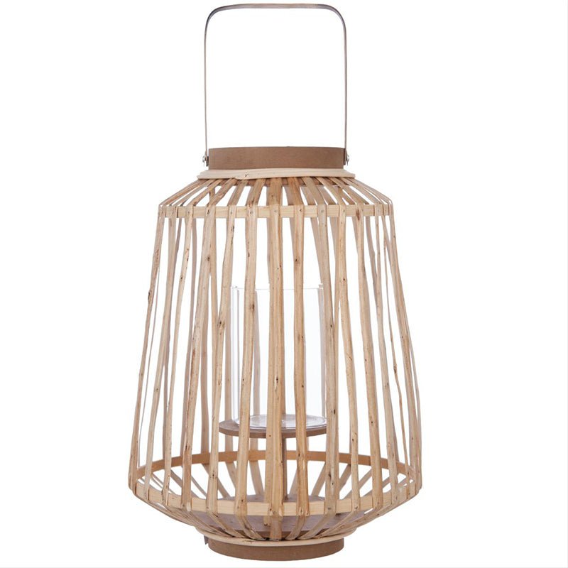 Lanterne Déco en Rotin et Verre pour Bougie 12cm - Silumen