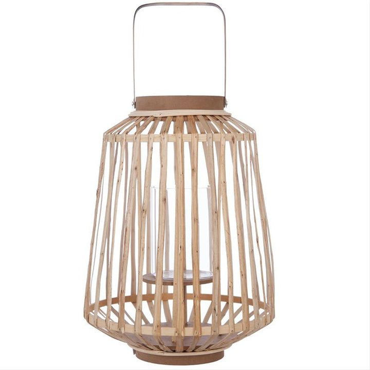Lanterne Déco en Rotin et Verre pour Bougie 12cm - Silumen