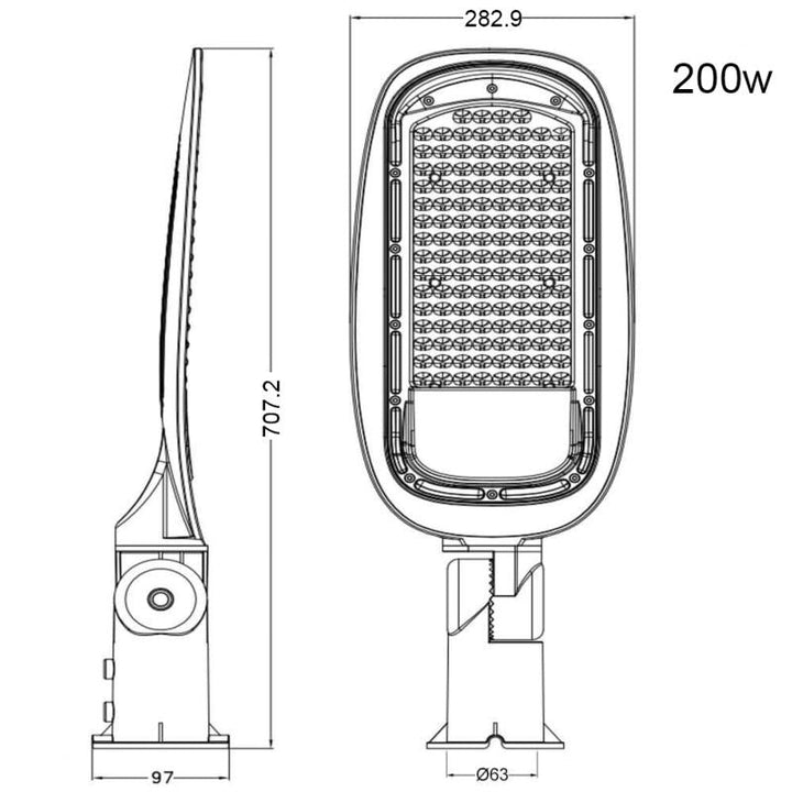 Luminaire LED Urbain 200W IP65 130° - Silumen