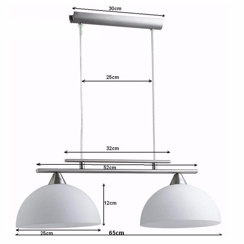 Lustre Contemporain 2 ampoules - Silumen