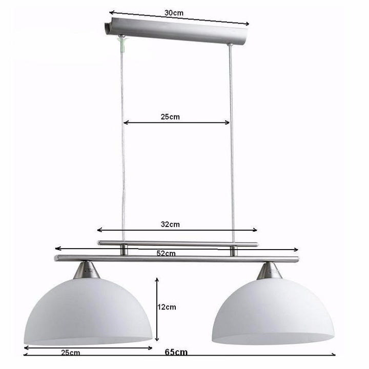Lustre Contemporain 2 ampoules - Silumen