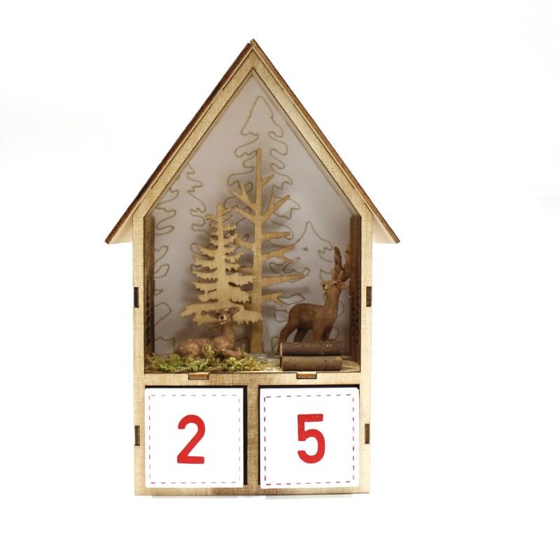 Maison calendrier à cube Lumière 15x24cm - Silumen
