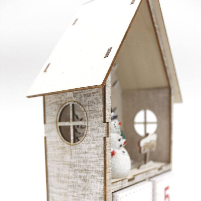 Maison calendrier à cube Lumière 15x24cm - Silumen