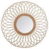 Natural Rattan Mirror Rosette 58cm