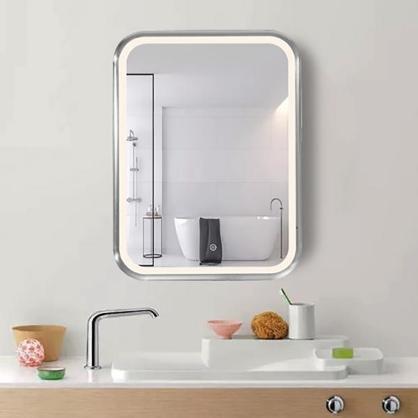 Miroir LED Rectangulaire 35W 60x80cm + Interrupteur Tactile ALU pour Salle de Bain - Silumen