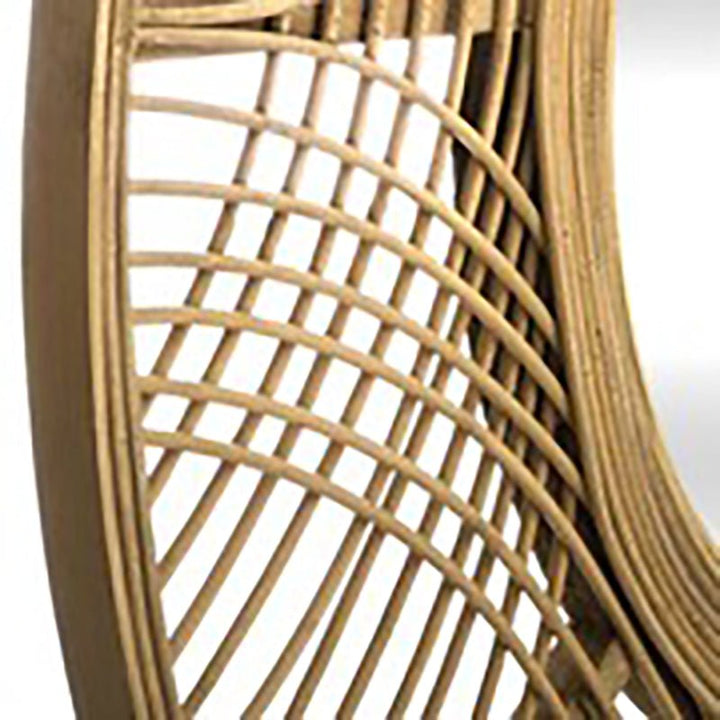 Miroir Rond en Bambou 70cm - Silumen
