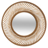 Ronde bamboe spiegel 72 cm